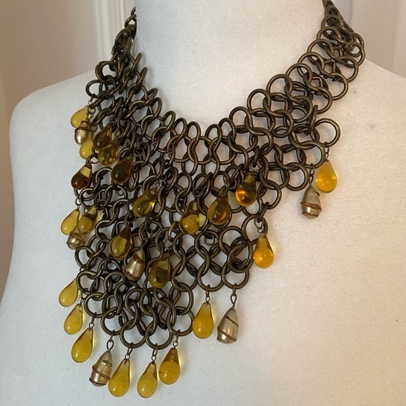Vintage Bronze Statement Necklace - Picture 4 of 4